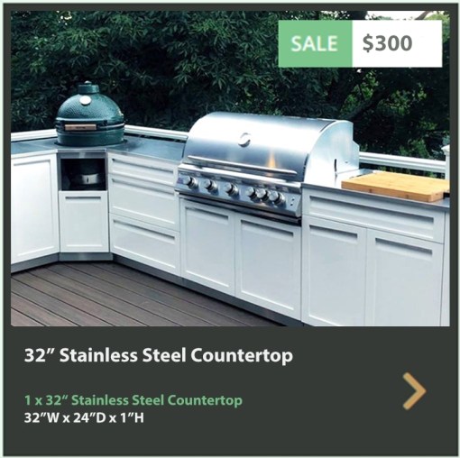 300 4 Life Outdoor 32 Inch Stainless Steel Outoor Kitchen Countertop