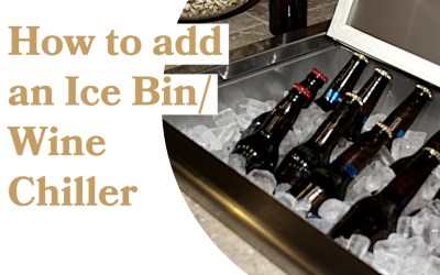 Stainless Steel Ice Bin Cooler/Wine Chiller in Outdoor Cabinets