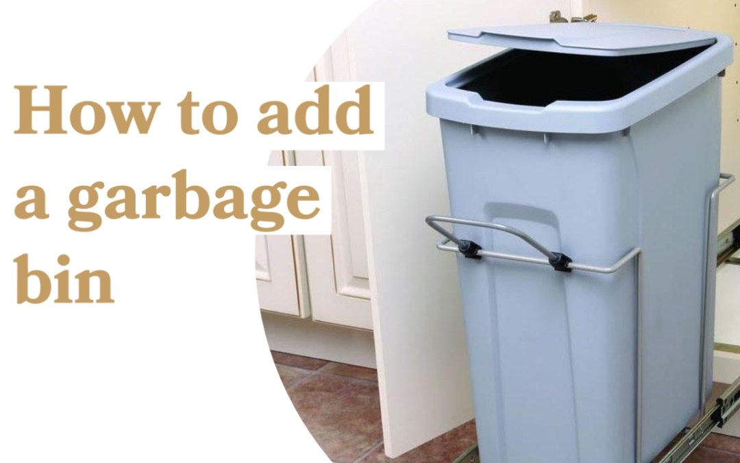 How to add a garbage bin within outdoor kitchen cabinets