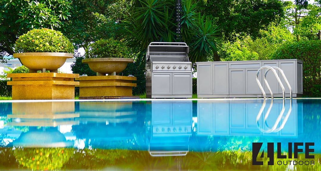 4 Life Outdoor - Gray header 5 PC Cabinet island