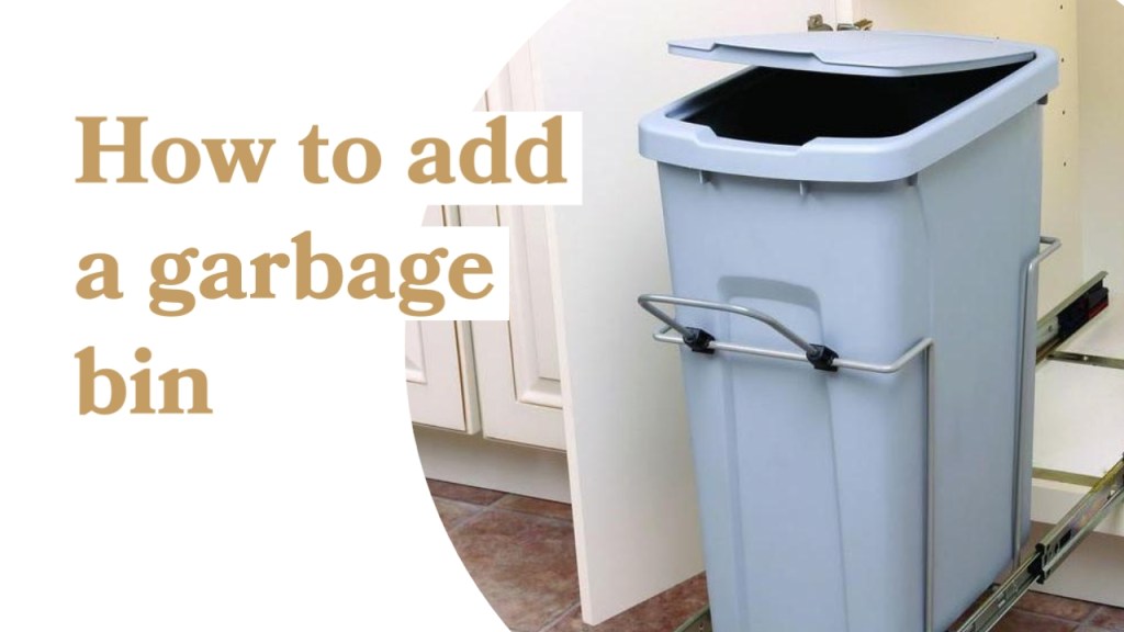 How to add a garbage bin within outdoor kitchen cabinets