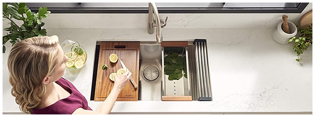 Ruvati 30-inch Workstation Ledge Undermount 16 Gauge Stainless Steel Kitchen Sink