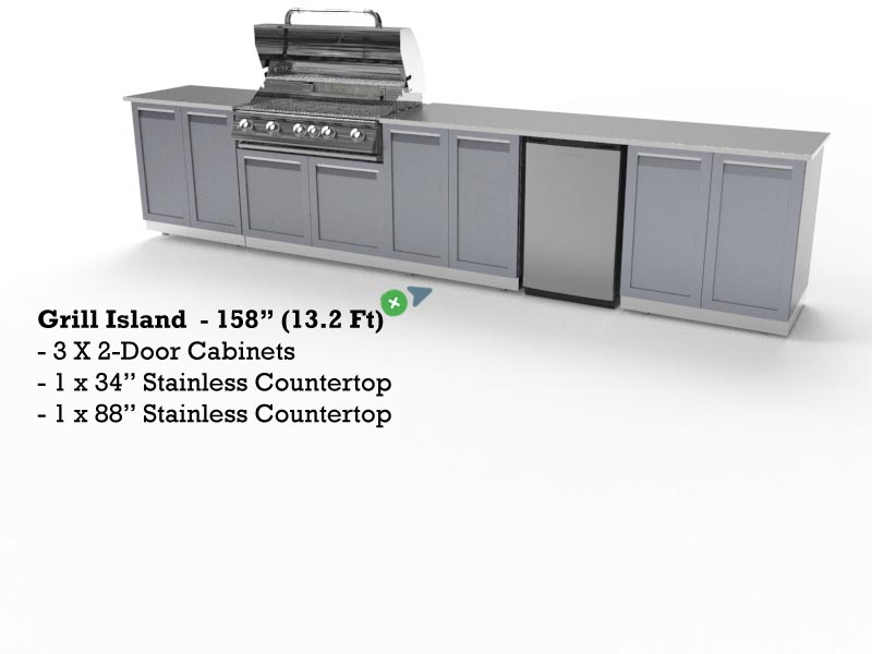 4 Life Outdoor Kitchen cabinets 6 PC modular cabinets – 4 Life Outdoor ...