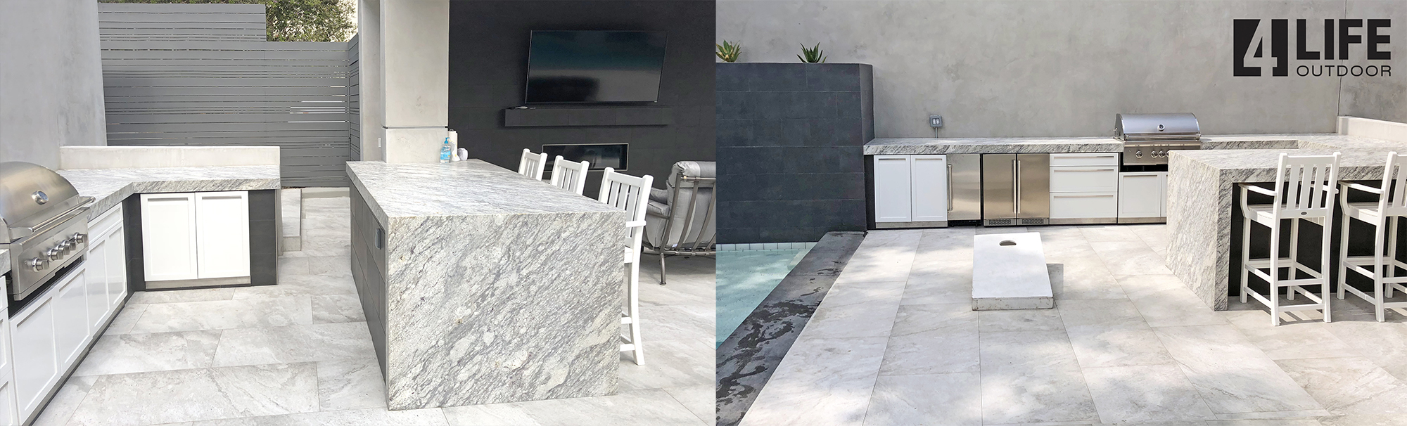 4 Life Outdoor Stone countertop on outdoor kitchen